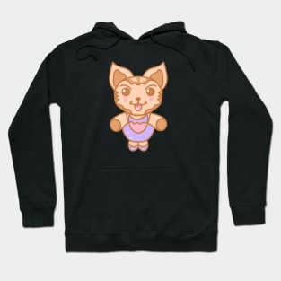 Pink cute cat cartoon Hoodie